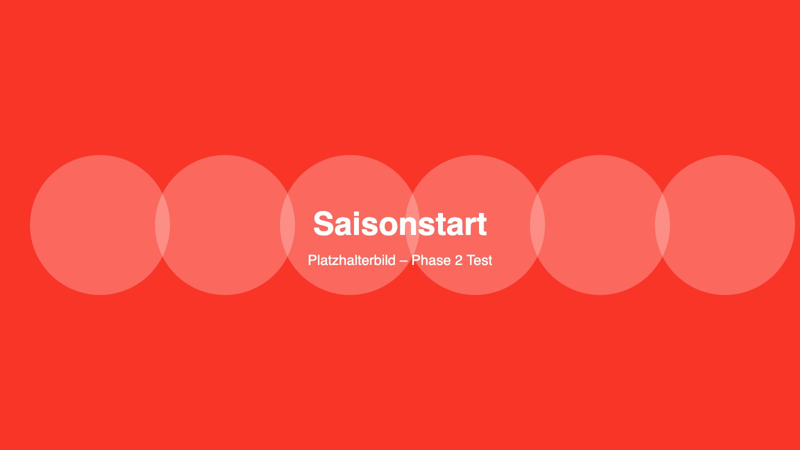 Testbeitrag 1: Saisonstart